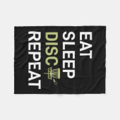 Eat Sleep Disk Golf Repair Fleece Deken (Voorkant (Horizontaal))