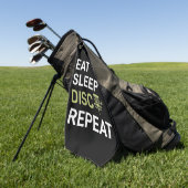 Eat Sleep Disk Golf Repair Golfhanddoek (Groen)