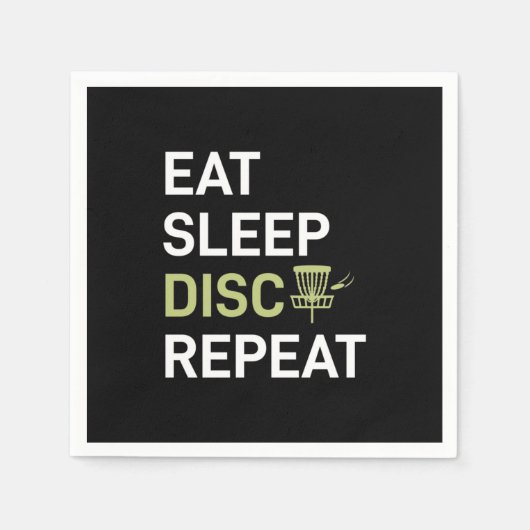 Eat Sleep Disk Golf Repair Servet (Voorkant)