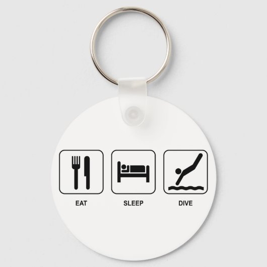 Eat Sleep Dive Sleutelhanger (Voorkant)