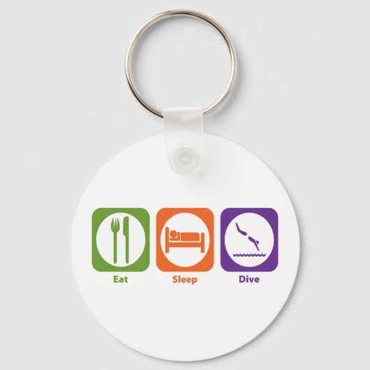 Eat Sleep Dive Sleutelhanger (Voorkant)