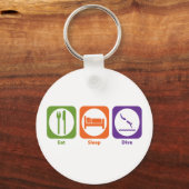 Eat Sleep Dive Sleutelhanger (Voorkant)