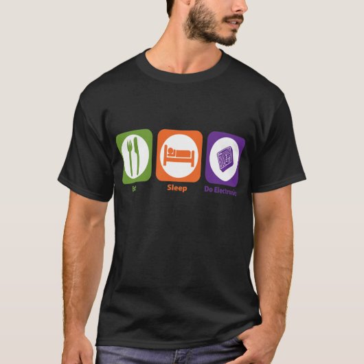 Eat Sleep Do Electronics T-shirt (Voorkant)
