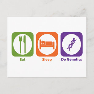 Eat Sleep Do Genetics Briefkaart