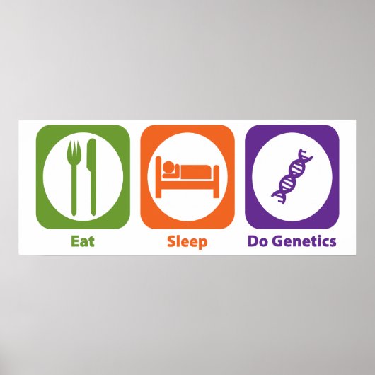 Eat Sleep Do Genetics Poster (Voorkant)