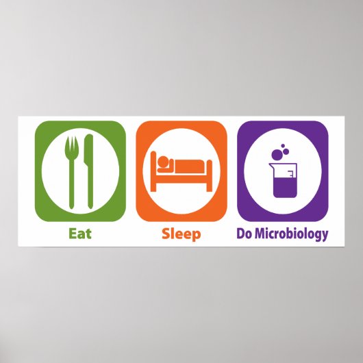 Eat Sleep Do Microbiologie Poster (Voorkant)