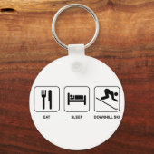 Eat Sleep Downhill Ski Sleutelhanger (Voorkant)