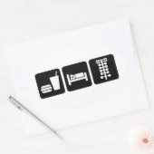 Eat Sleep Drag Race Ovale Sticker (Envelop)