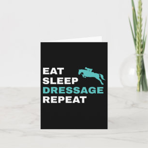 Eat Sleep Dressage Herhalen Horseback Riding Horse Kaart