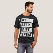 Eat Sleep Drift Herhaal auto's die Tokyo JDM Gift T-shirt (Voorkant volledig)