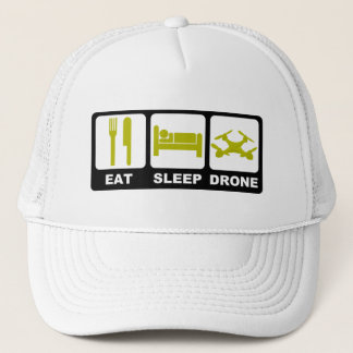 EAT SLEEP DRONE White Trucker Pet