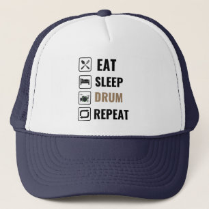 Eat Sleep Drum Herhalen Trucker Pet