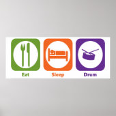 Eat Sleep Drum Poster (Voorkant)