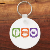 Eat Sleep Drum Sleutelhanger (Voorkant)