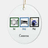Eat Sleep Drums Keramisch Ornament (Links)