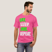 Eat Sleep Duik Herhaal Grappig Duiken T-shirt (Voorkant volledig)