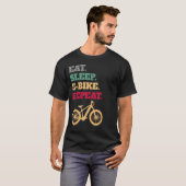 Eat Sleep E Bike MTB Electric Bike Reputoptie T-shirt (Voorkant volledig)