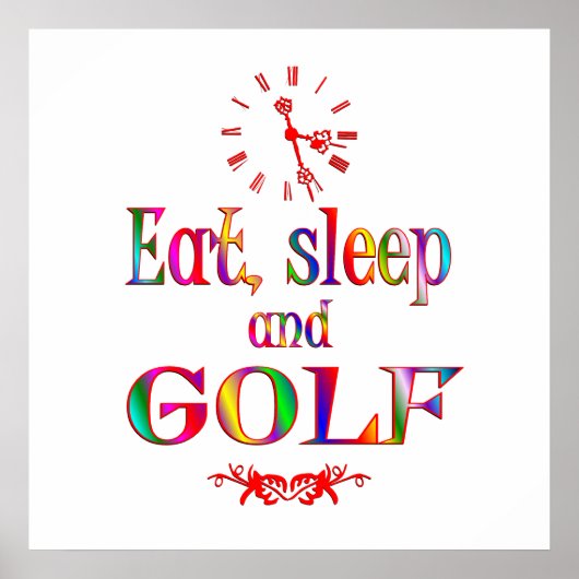 Eat, Sleep en Golf Poster (Voorkant)