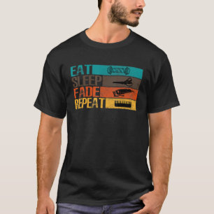 Eat Sleep Fade Herhaal Barber Hair Salon T-shirt
