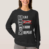 Eat Sleep Farm Repeat T-shirt (Voorkant)