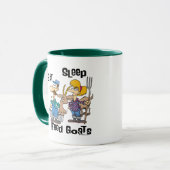 Eat Sleep Feed Geiten Mok (Voorkant links)