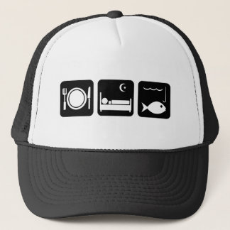 Eat Sleep Fish 1 Trucker Pet