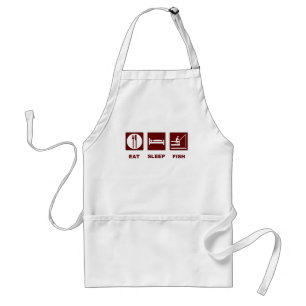 Eat Sleep Fish-viscadeaus Standaard Schort