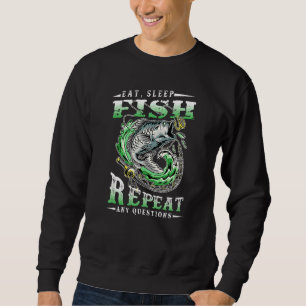 Eat Sleep Fish Vragen V2 herhalen Trui