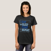 Eat Sleep Float Repeat Manatees Lover Oceanographe T-shirt (Voorkant volledig)