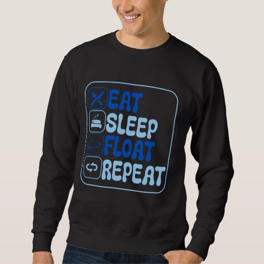 Eat Sleep Float Repeat Manatees Lover Oceanographe Trui (Voorkant)