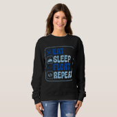 Eat Sleep Float Repeat Manatees Lover Oceanographe Trui (Voorkant volledig)