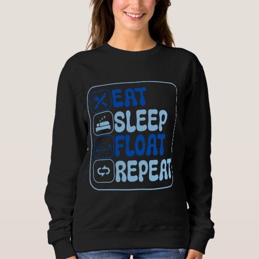 Eat Sleep Float Repeat Manatees Lover Oceanographe Trui (Voorkant)