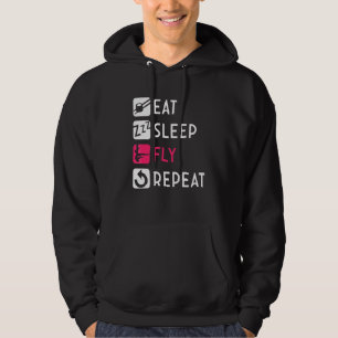 Eat Sleep Fly Aerial Silk Aerialist Acrobat Dan Hoodie