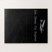 Eat Sleep Fly Drones Herhaal Aviator Gift Legpuzzel (Horizontaal)