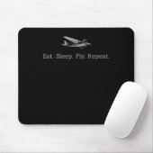 Eat Sleep Fly Drones Herhaal Aviator Gift Muismat (Met muis)