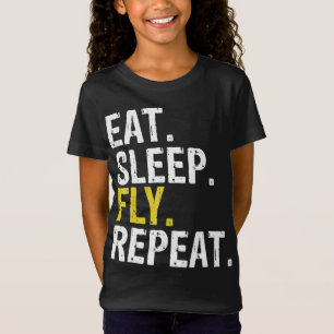 Eat Sleep Fly Repair Aviation Pilot Cadeau T-shirt