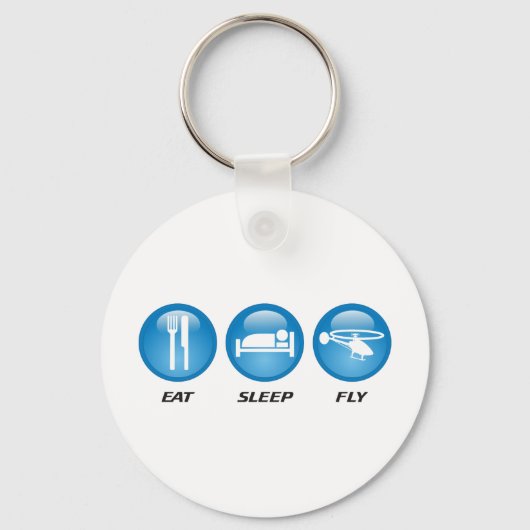 Eat Sleep Fly Sleutelhanger (Voorkant)