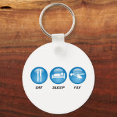 Eat Sleep Fly Sleutelhanger (Voorkant)