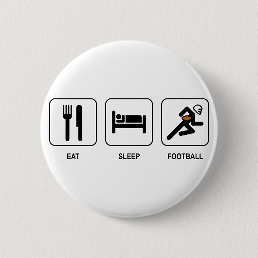 Eat Sleep Football Button (Voorkant)