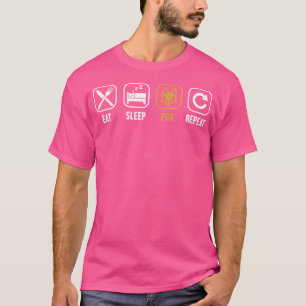 Eat Sleep Fox Repeat Canidae Caninae Red Fox L T-shirt