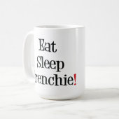 Eat Sleep Frenchie Mok (Voorkant links)