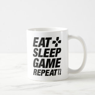 Eat Sleep Game Herhalen Koffiemok