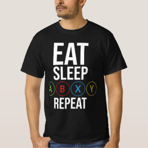 Eat Sleep Game Herhalen - White XYAB Edition T-shirt