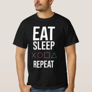Eat Sleep Game Herhalen - Wit ХО T-shirt