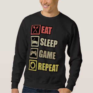 Eat Sleep Game Repeat Gaming Controller Pc Trui