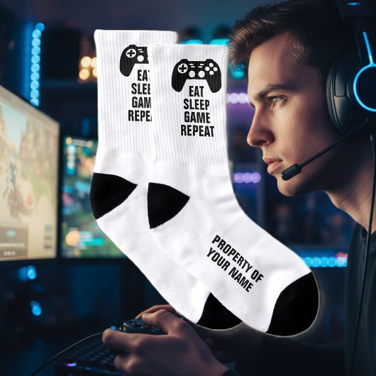 Eat Sleep Game Répéter des chaussettes de sport am