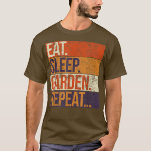Eat Sleep Garden Herhalen,  kleuren Gardening T-shirt
