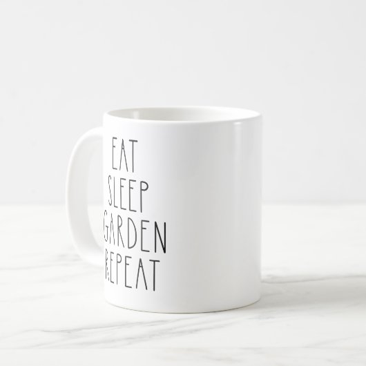 Eat Sleep Garden Herhalen Koffiemok (Voorkant links)