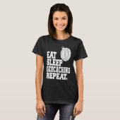 Eat Sleep Geocaching Repeat Geocache Geocacher  1 T-shirt (Voorkant volledig)