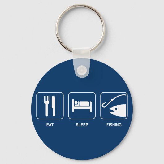 Eat Sleep Gevist Sleutelhanger (Voorkant)